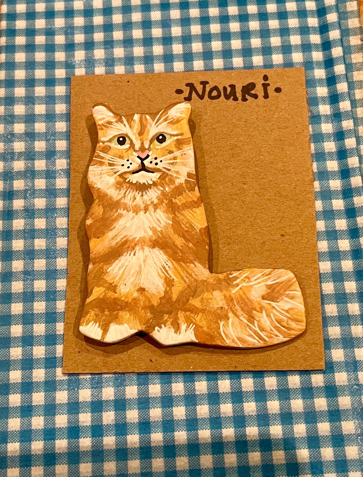 Custom Cat Magnet – Handmade Personalised Pet Gift – Pet Memorial – Cat Portrait – Unique Cat Lover Gift