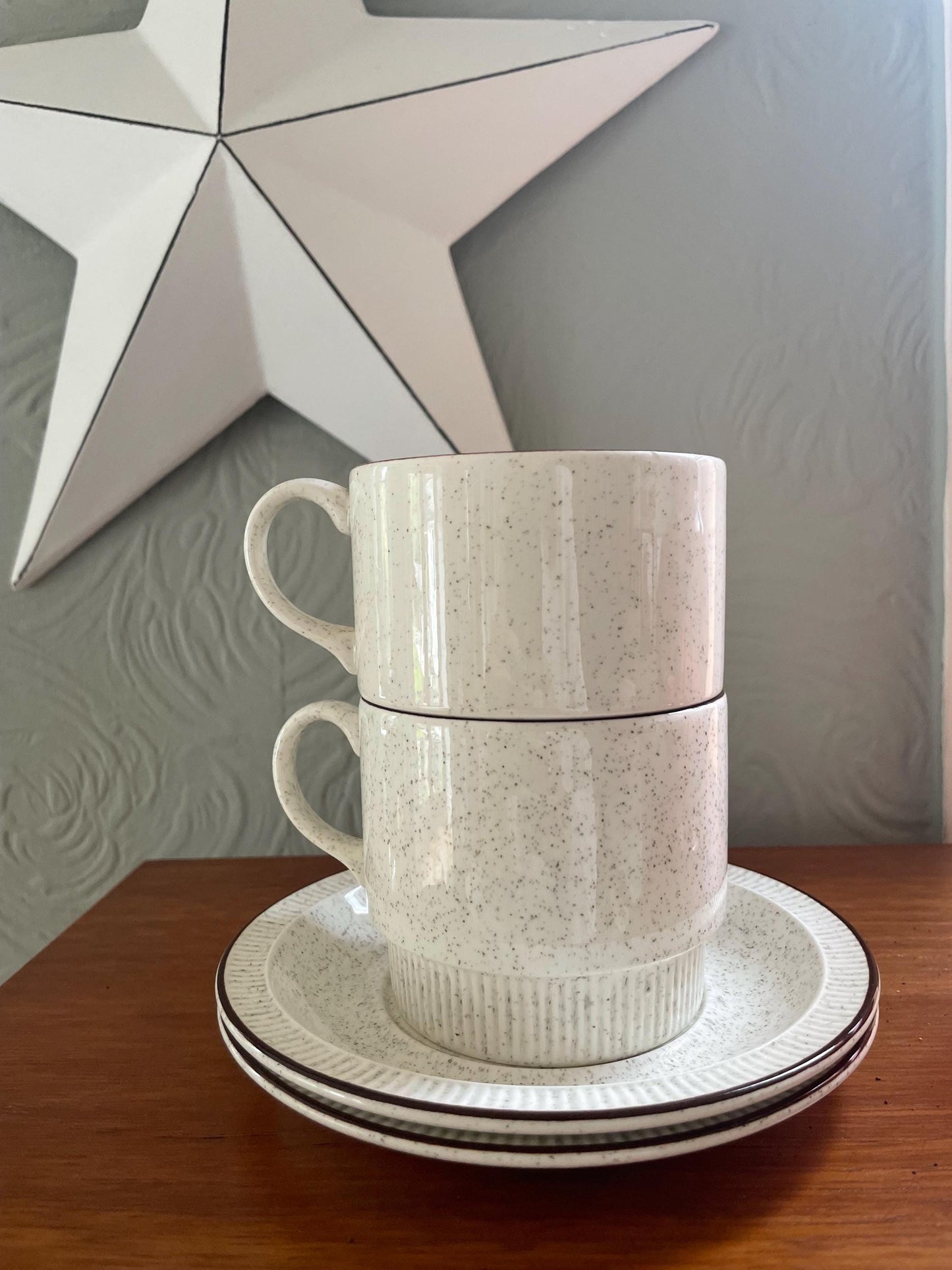Poole Pottery cup and saucer pair