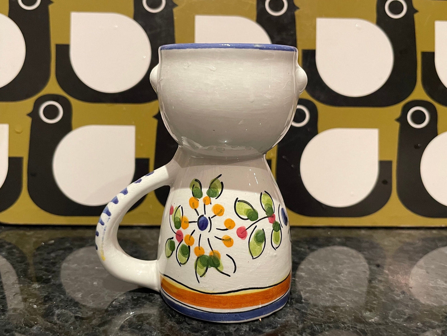 Pair of Vintage Secla Cat Egg Cups