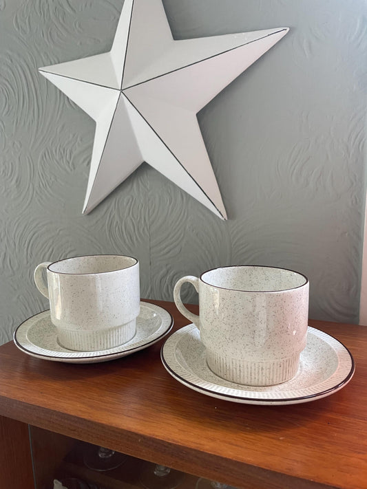 Poole Pottery cup and saucer pair
