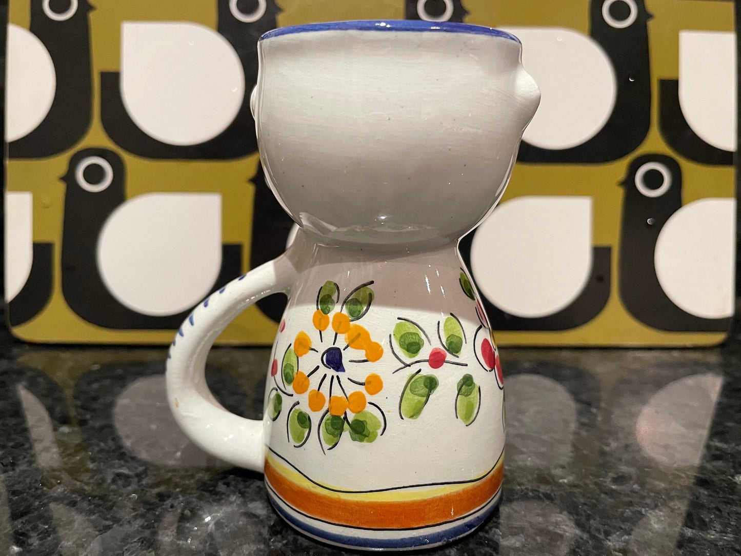Pair of Vintage Secla Cat Egg Cups