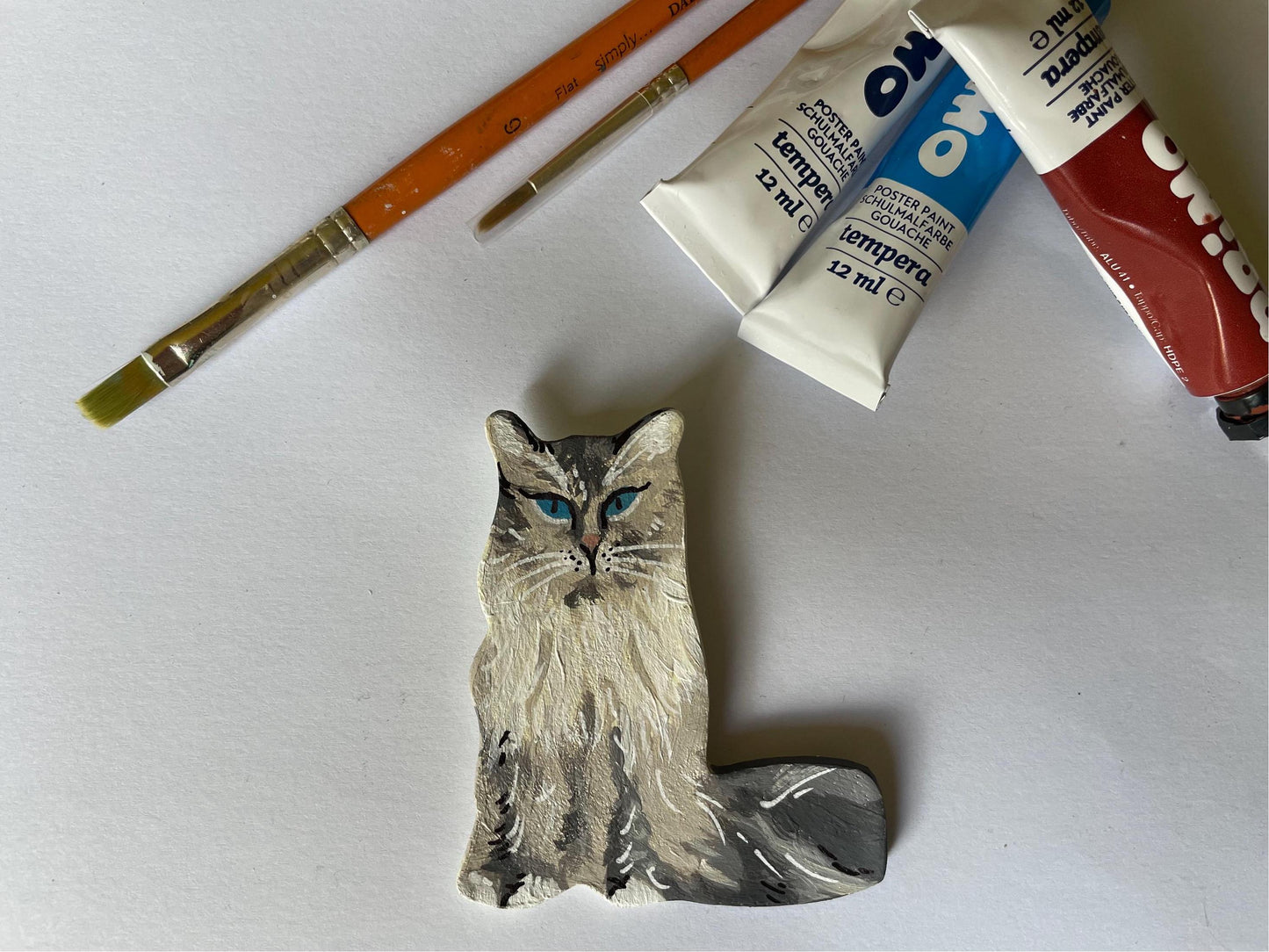 Custom Cat Magnet – Handmade Personalised Pet Gift – Pet Memorial – Cat Portrait – Unique Cat Lover Gift