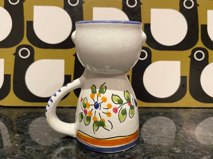 Pair of Vintage Secla Cat Egg Cups