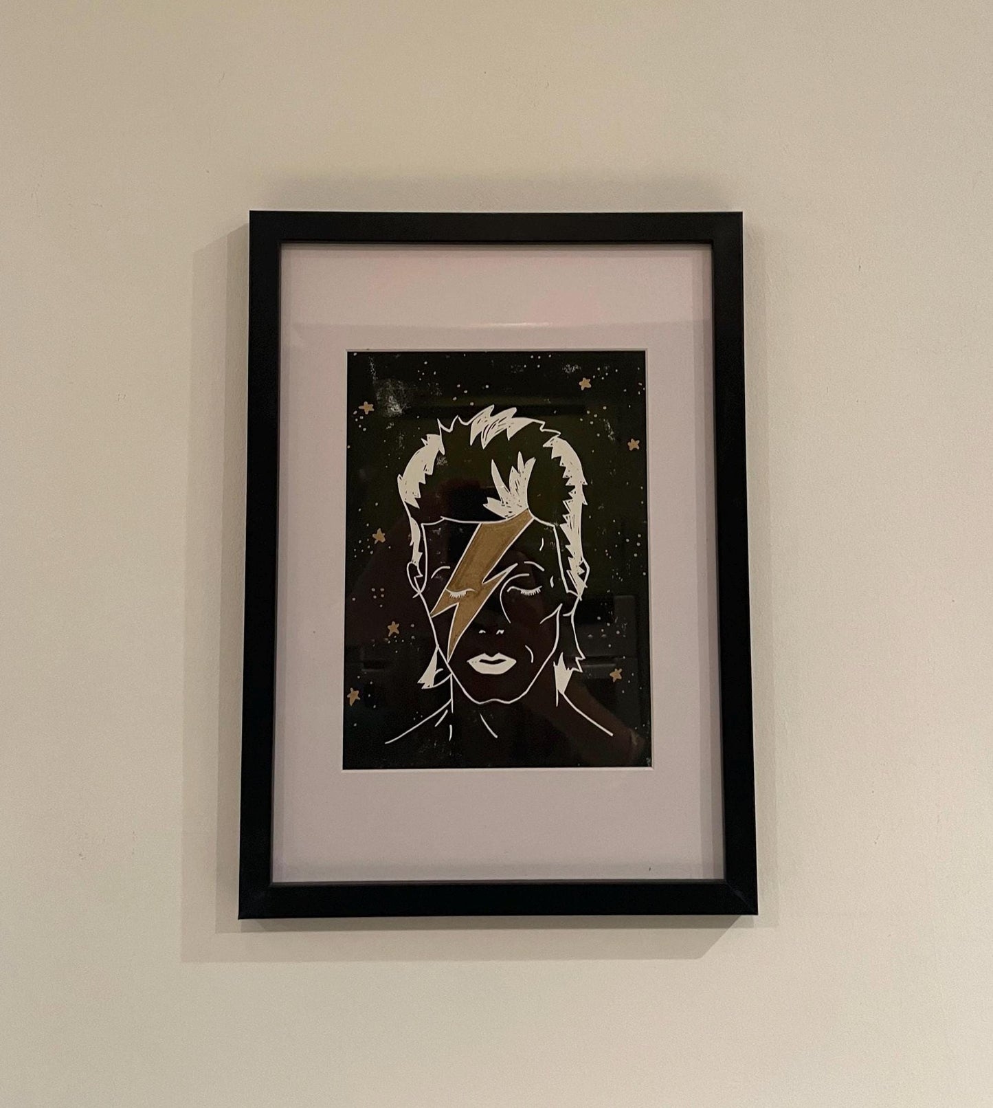 David Bowie Ziggy Stardust Lino Print