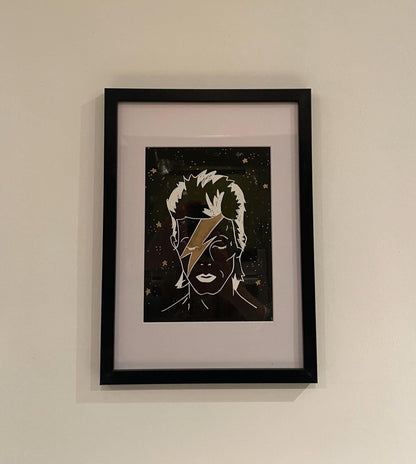 David Bowie Ziggy Stardust Lino Print