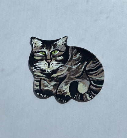 Custom Cat Magnet – Handmade Personalised Pet Gift – Pet Memorial – Cat Portrait – Unique Cat Lover Gift