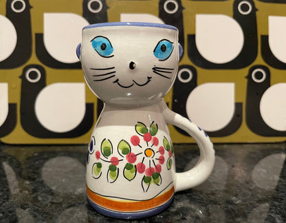 Pair of Vintage Secla Cat Egg Cups